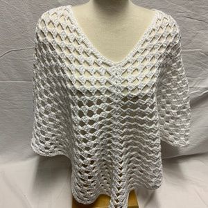 Hand knit poncho